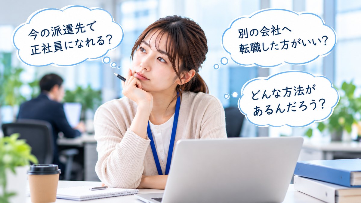 派遣から正社員になれるのか、今の派遣先と別会社への転職で悩む派遣社員